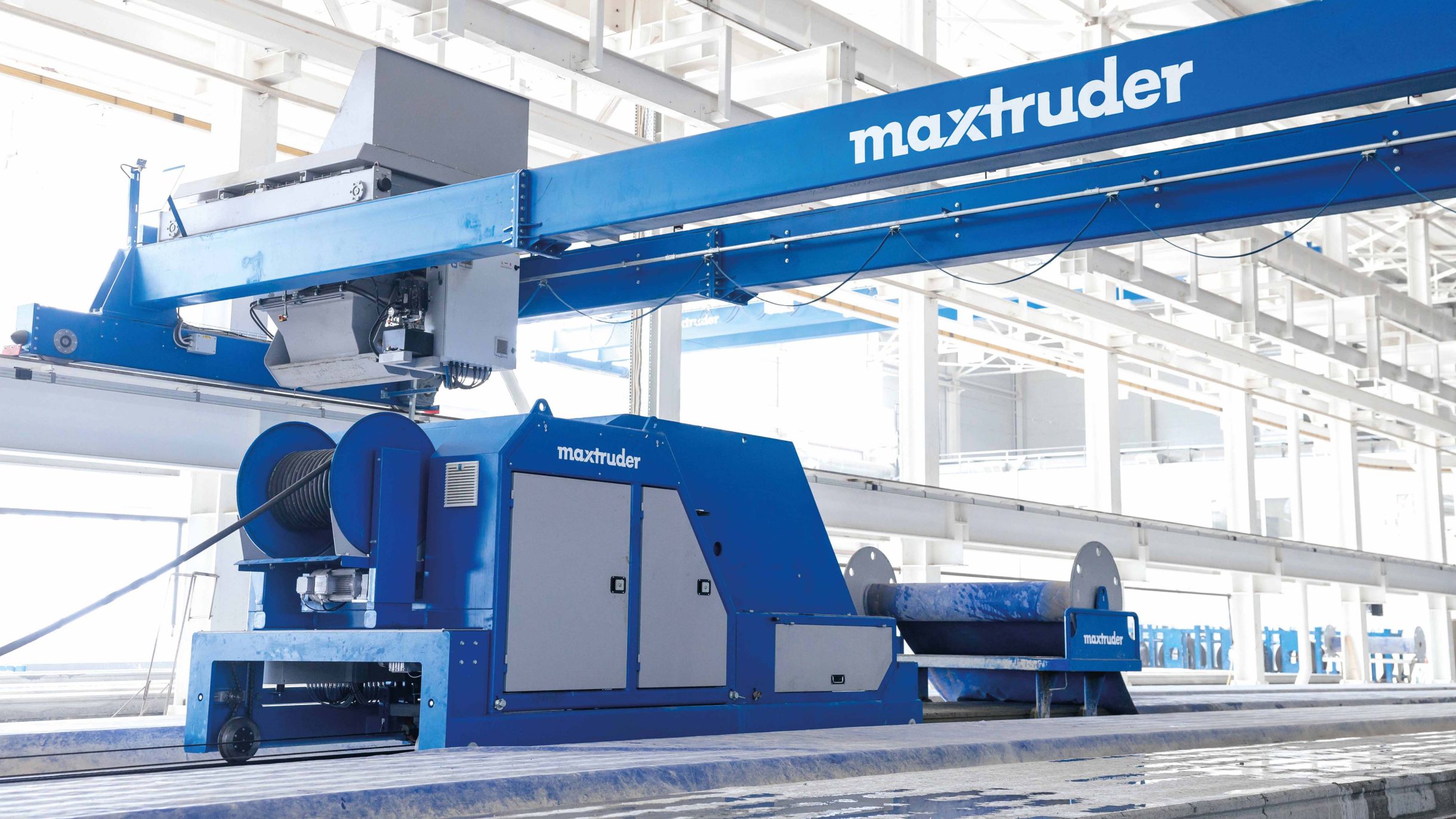 MAX-truder production equipment in a precast concrete plant, supporting controlled, efficient and reliable precast concrete production.